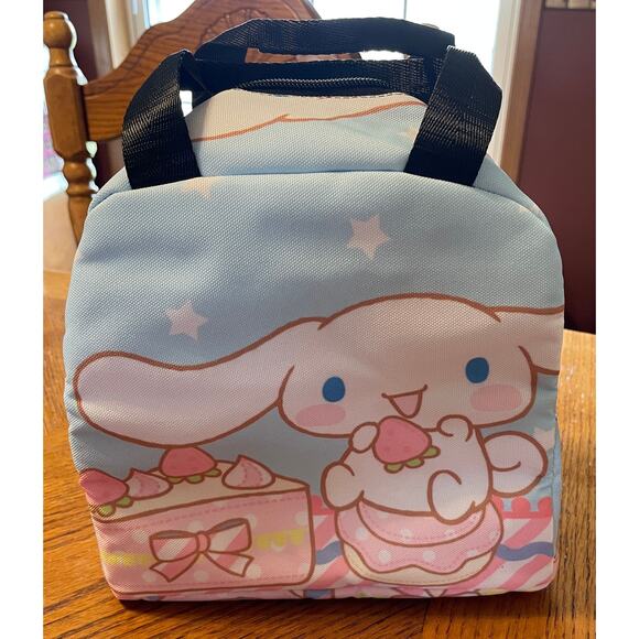 New Cinnamoroll Lunch Bag with Front Pocket 8"x8"x5" - Picture 3 of 4